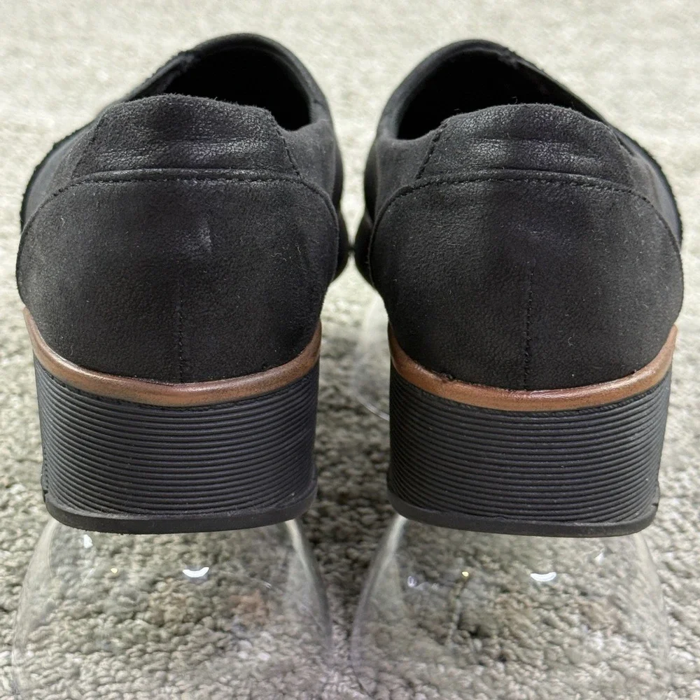B True by Baretraps Gisela Womens 7M Black Comfort Slip On Wedge Shoes